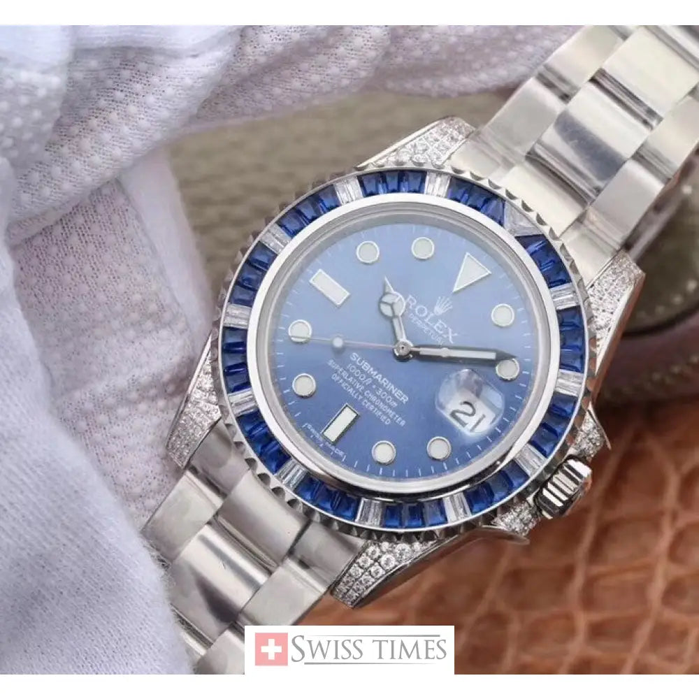Sub Date Sapphire And Diamonds Bezel