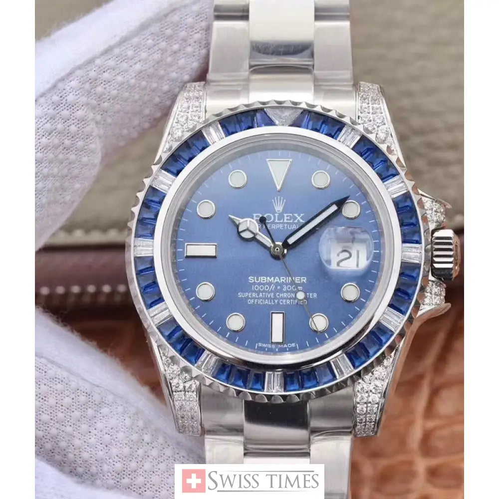 Sub Date Sapphire And Diamonds Bezel