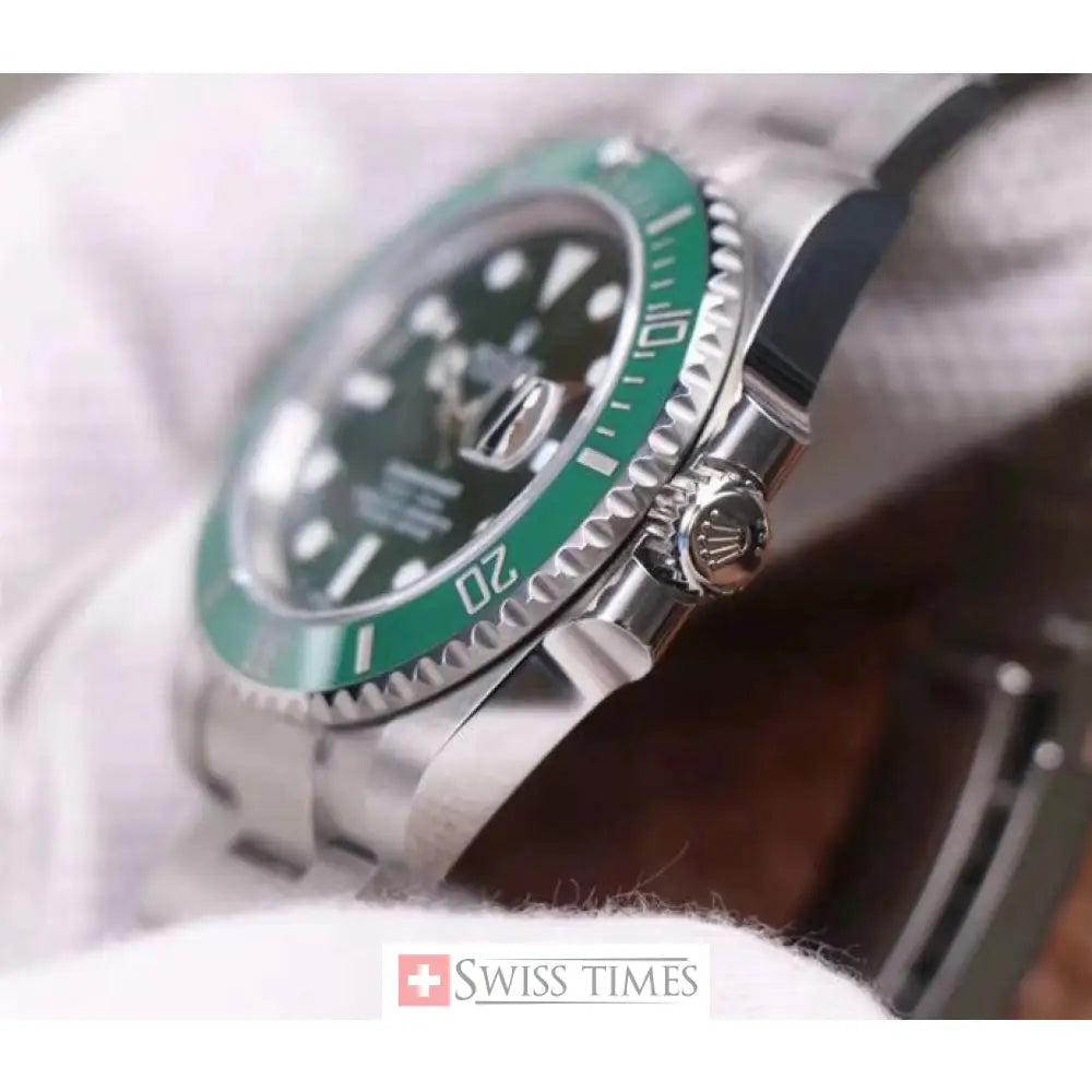 Sub Date SS Green Hulk Ceramic Bezel