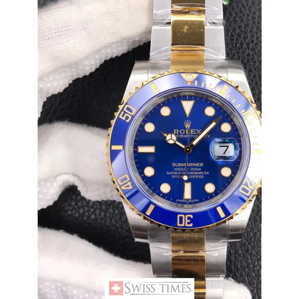 Sub Date TwoTone Yellow Gold Blue Dial