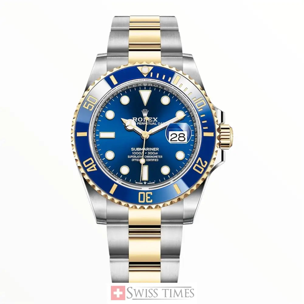 Sub Date TwoTone Yellow Gold Blue Dial