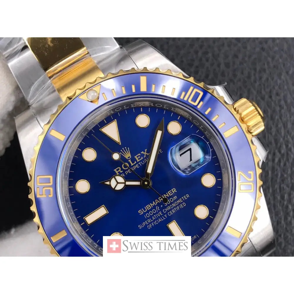 Sub Date TwoTone Yellow Gold Blue Dial