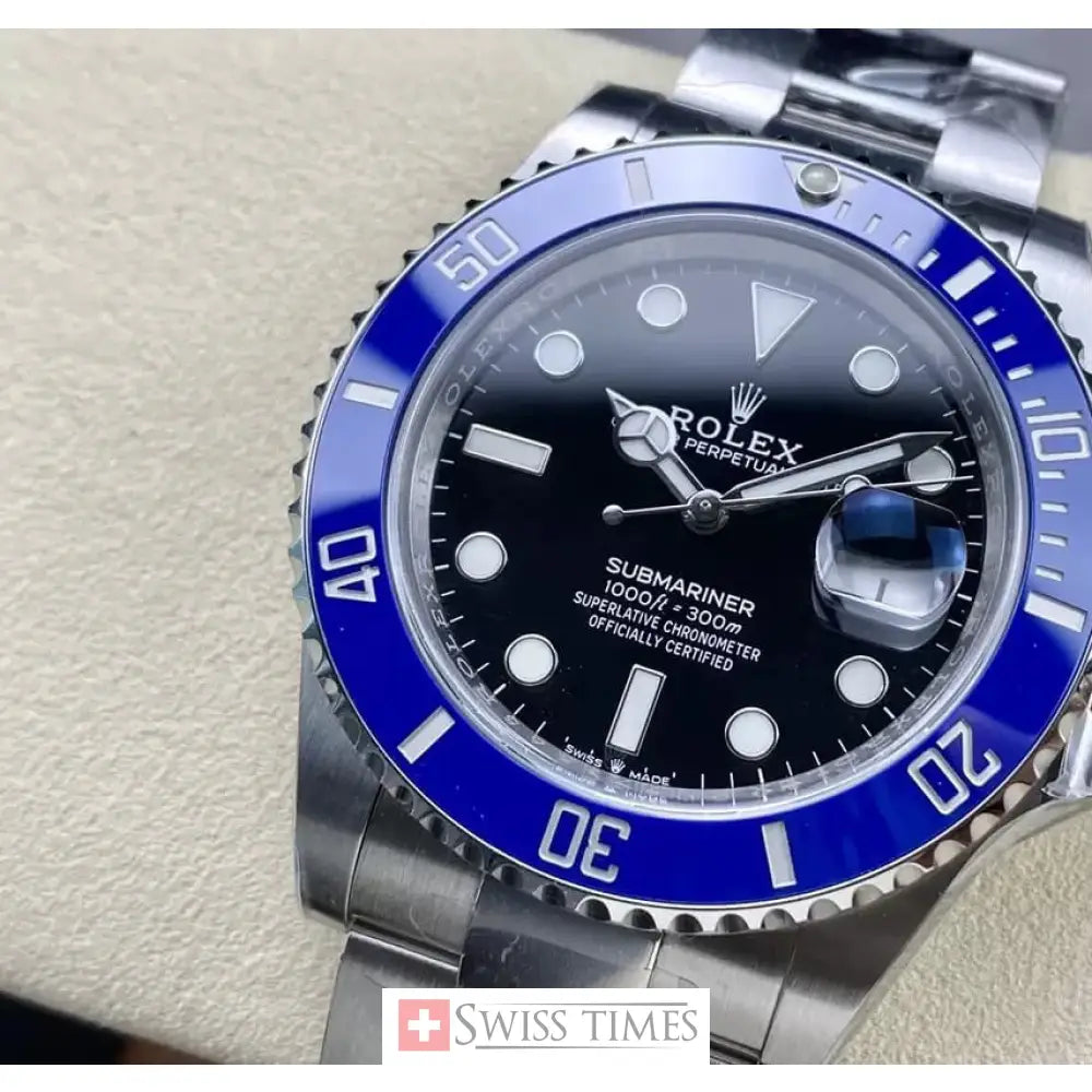 Sub Smurf Black Ceramic Blue Bezel
