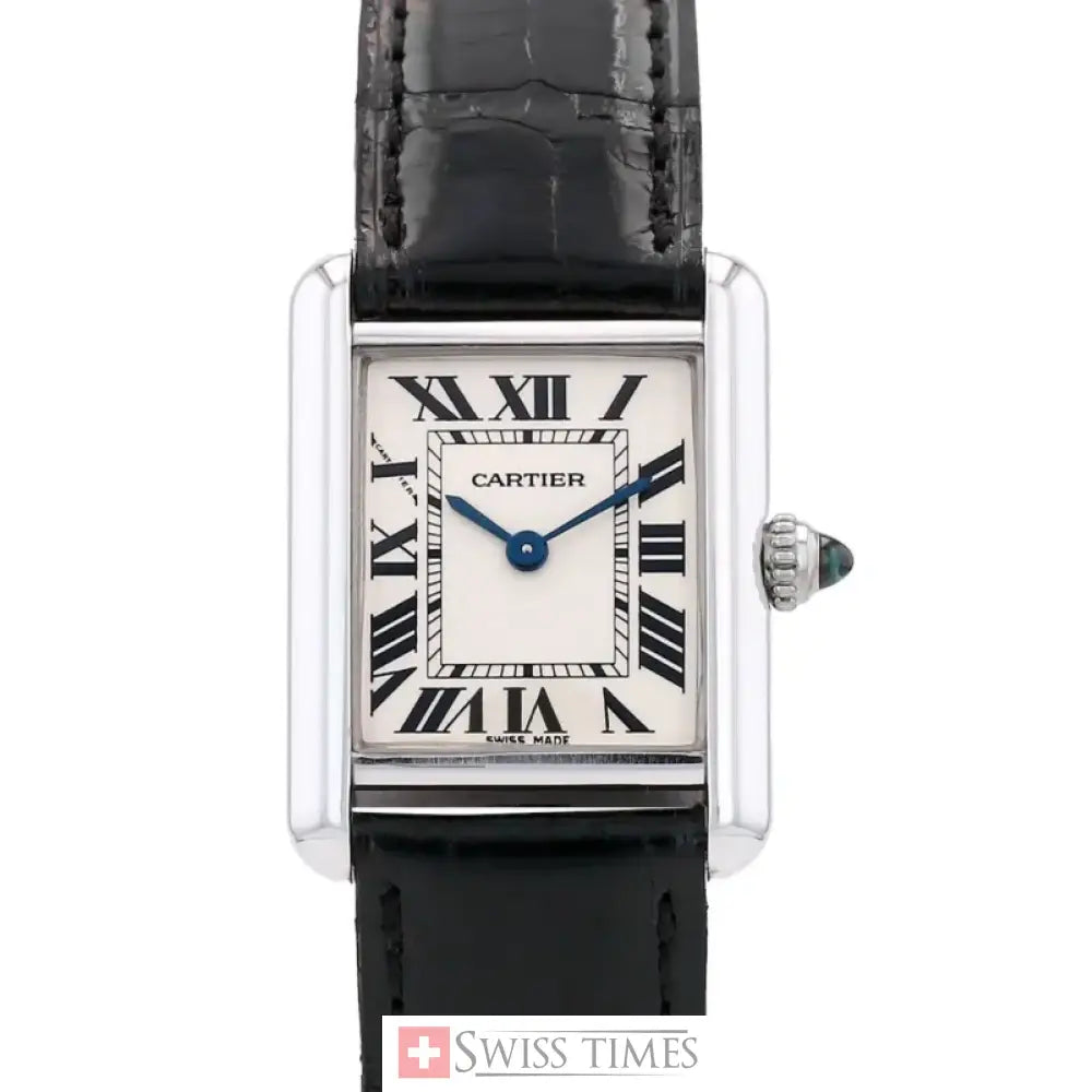 Tank Louis Steel Black Lether Strap