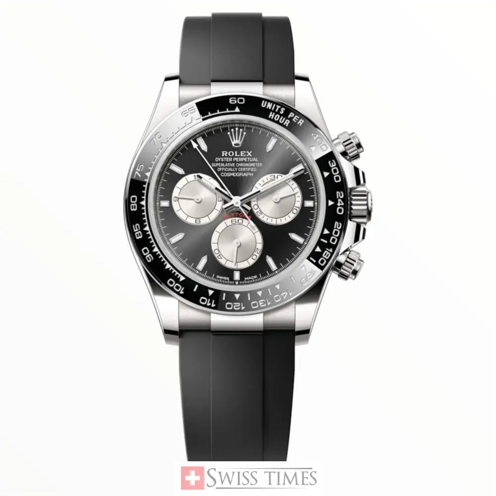 White Gold Black & Steel Index Oysterflex