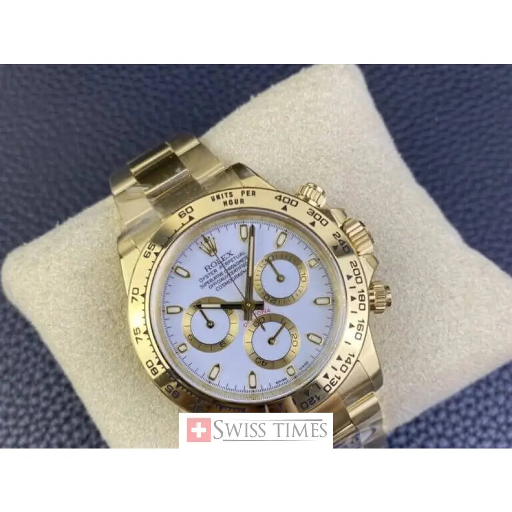 Yellow Gold White Dial