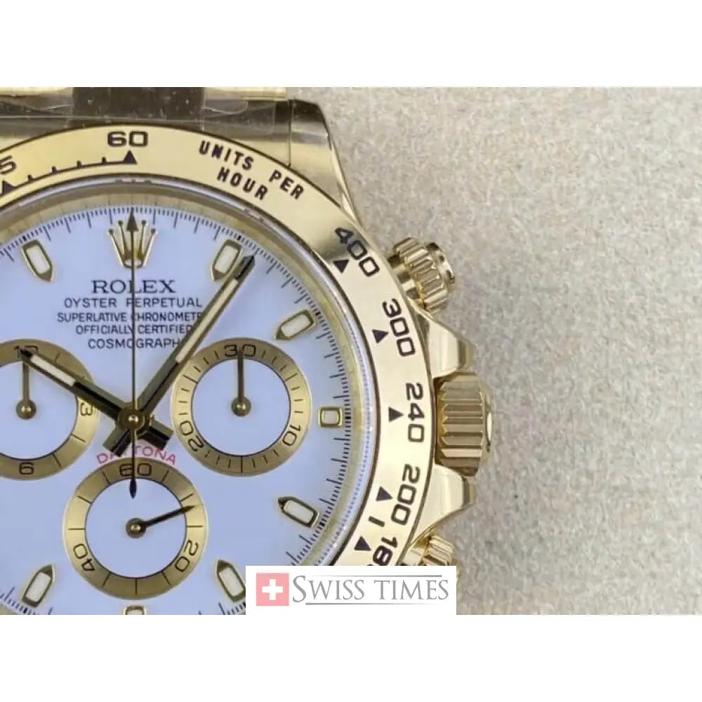 Yellow Gold White Dial