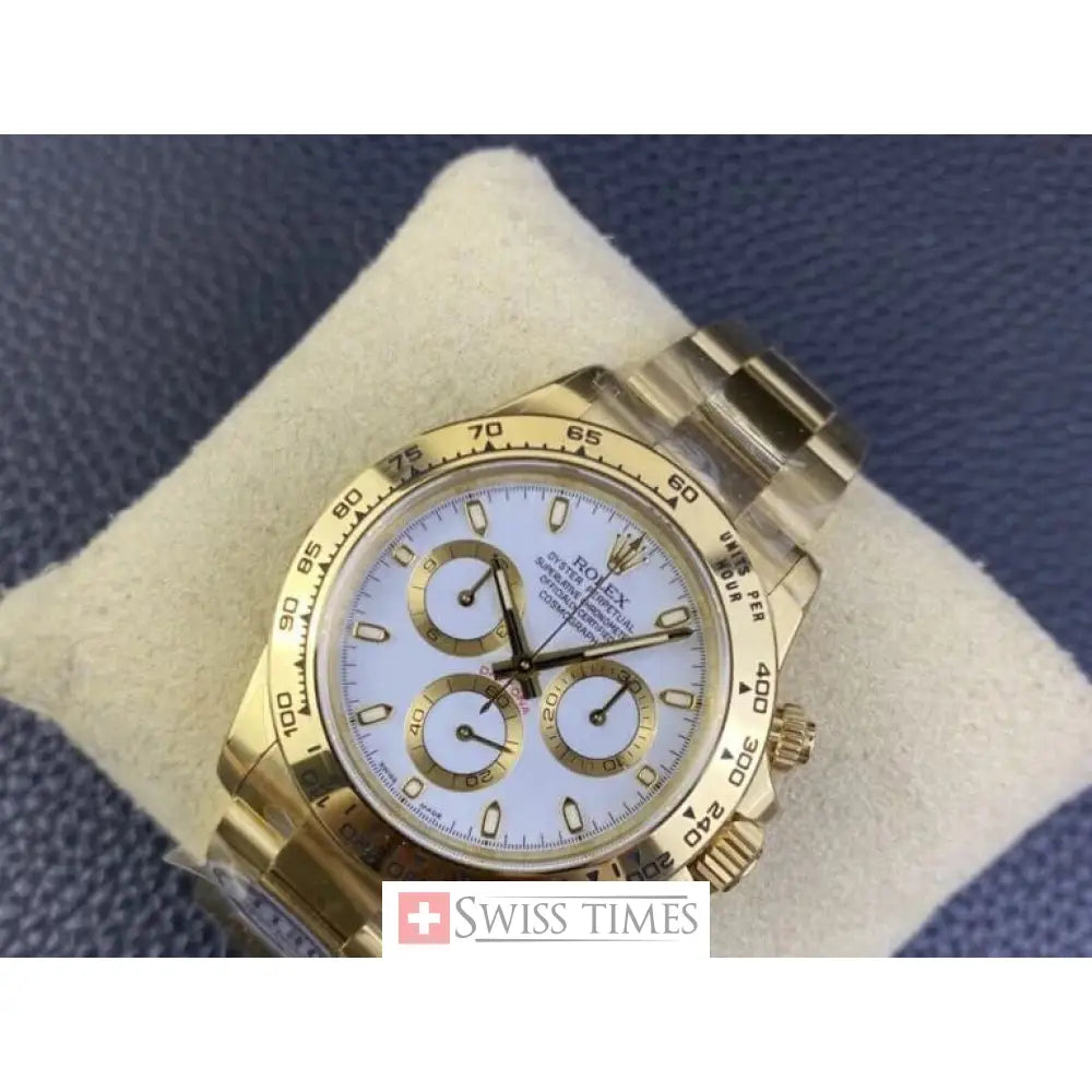 Yellow Gold White Dial