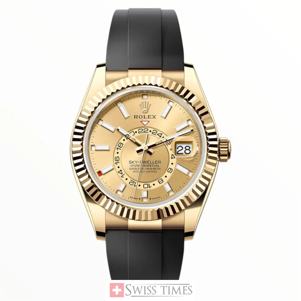 Yellow Gold With Rubber