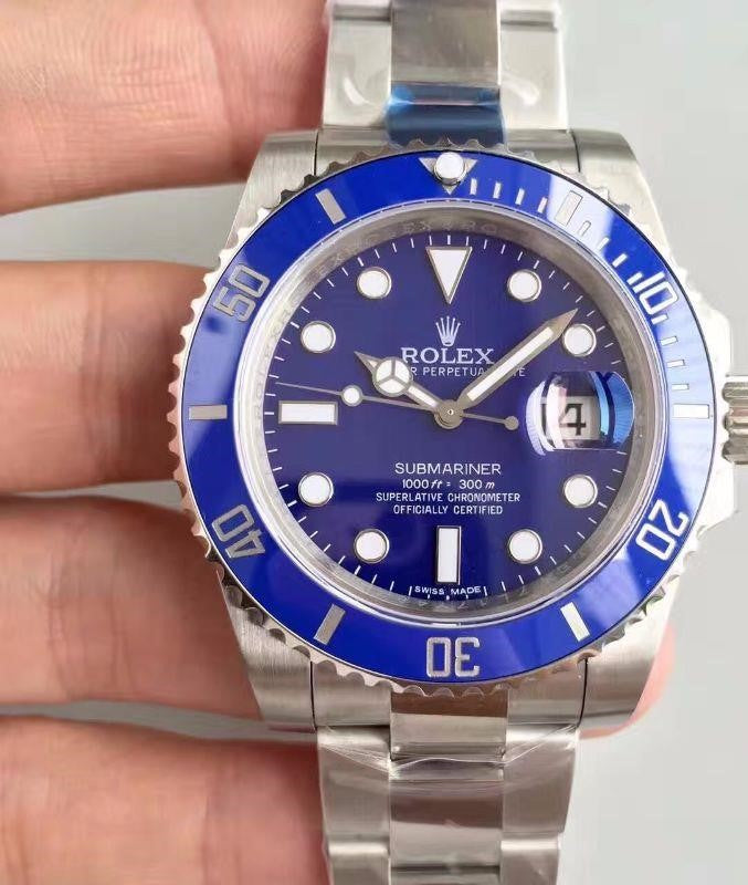 Rolex Submariner Date SS Blue Ceramic Bezel