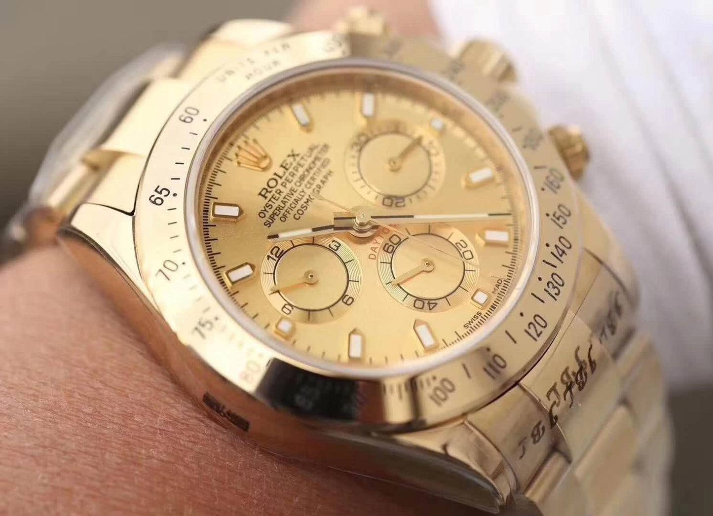 Rolex Daytona Yellow Gold Champagne Dial 40mm