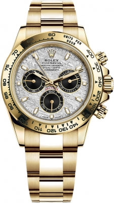 Rolex Daytona Yellow Gold White Meteorite Dial 40mm