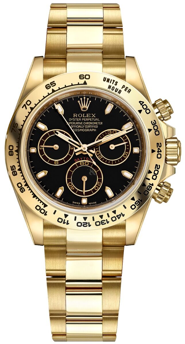 Rolex Daytona Yellow Gold Black Dial