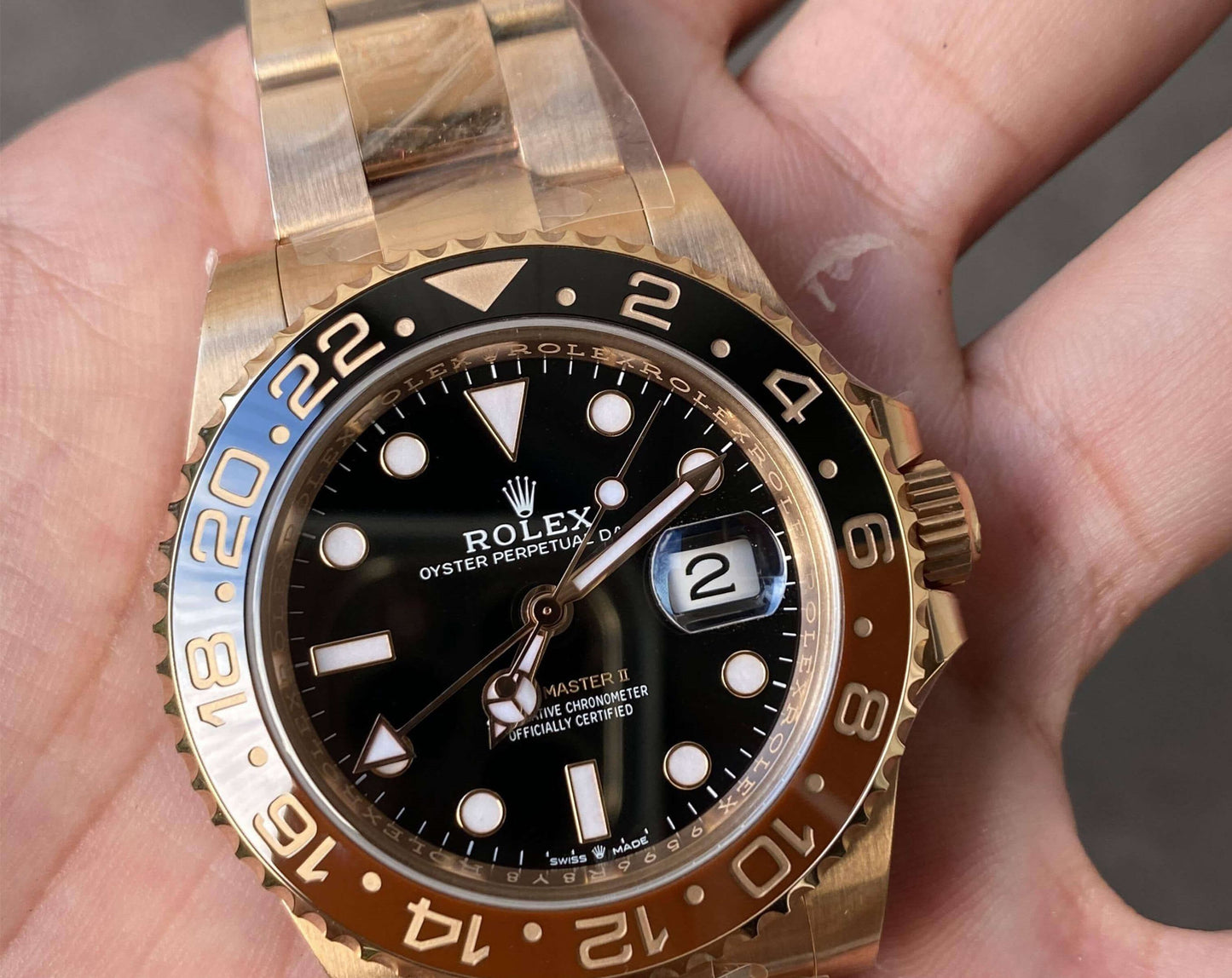 Rolex Gmt-Master II Rootbeer Black Dial