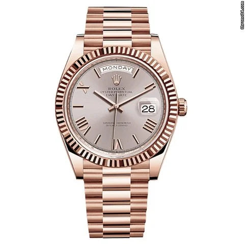 Rolex Day-Date Everose Gold Sundust Dial Roman 41mm