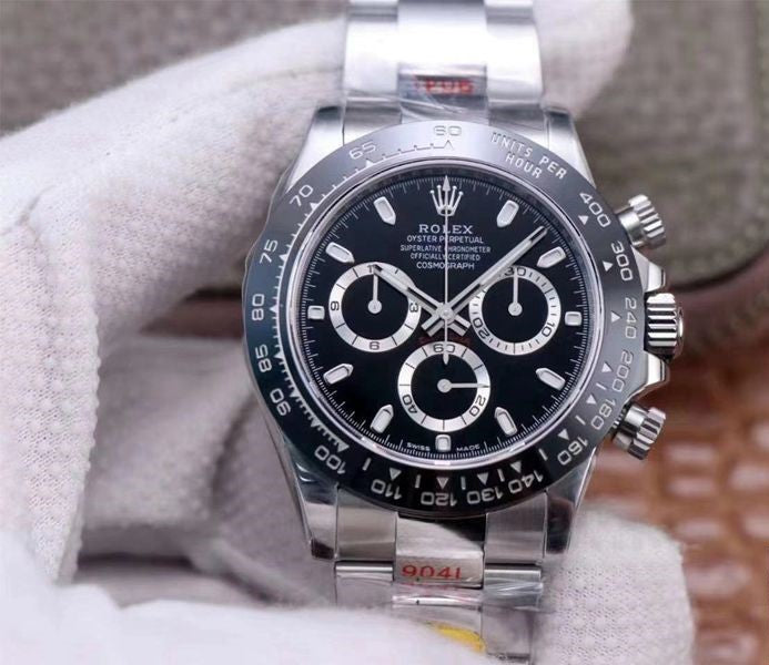 Rolex Daytona Steel Black Dial Ceramic Bezel