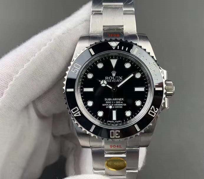 Rolex Submariner noDate SS Black Ceramic Bezel