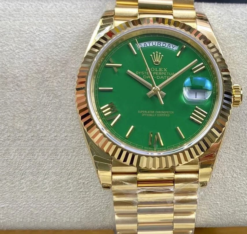 Rolex Day-Date Yellow Gold Green Dial President