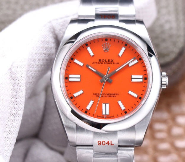 Rolex Oyster Perpetual 41mm Coral Red Dial