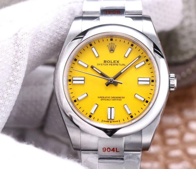 Rolex Oyster Perpetual 41mm Yellow Dial