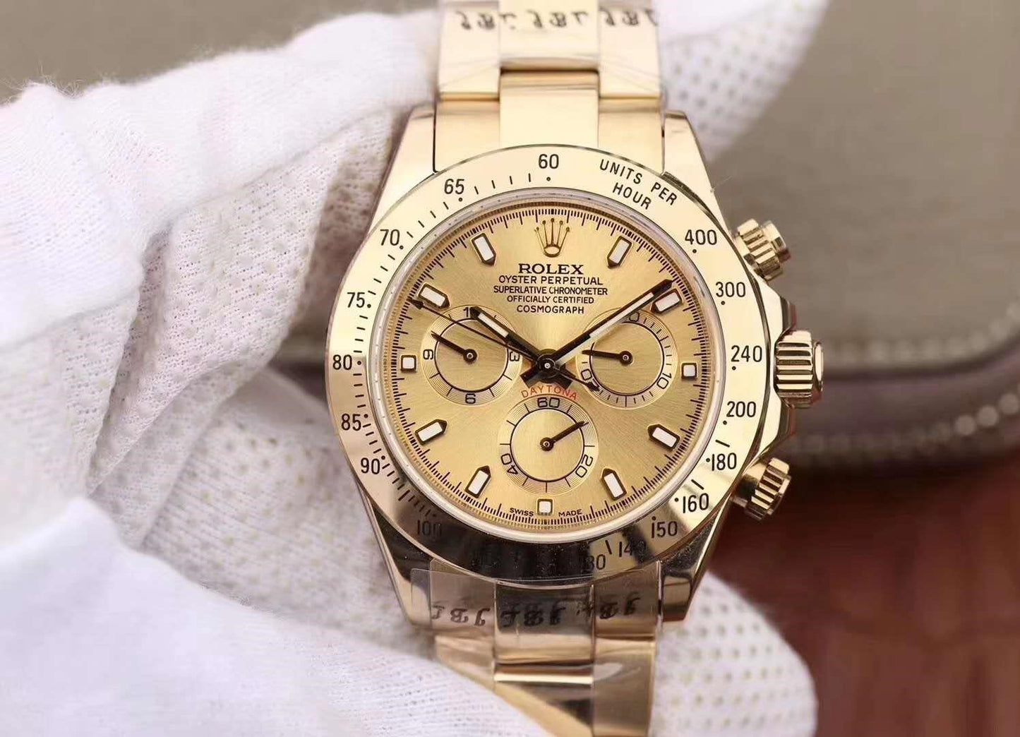 Rolex Daytona Yellow Gold Champagne Dial 40mm