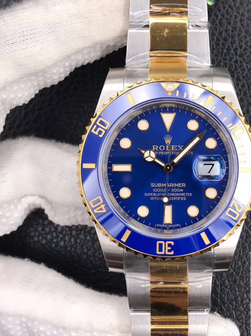 Rolex Submariner Date TwoTone Yellow Gold Blue Dial