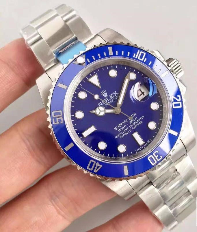 Rolex Submariner Date SS Blue Ceramic Bezel