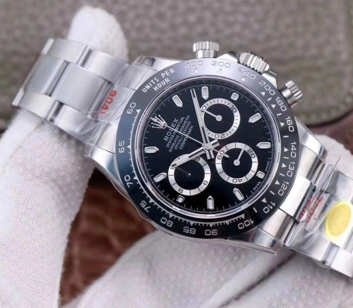 Rolex Daytona Steel Black Dial Ceramic Bezel