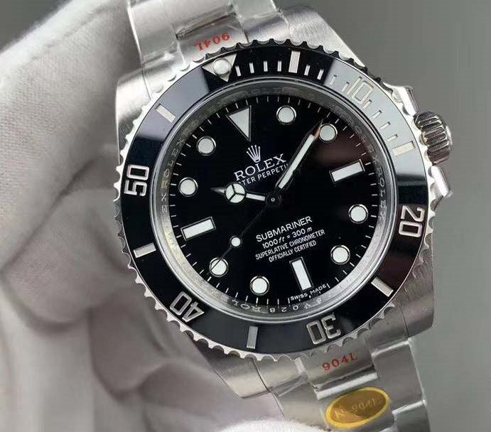 Rolex Submariner noDate SS Black Ceramic Bezel