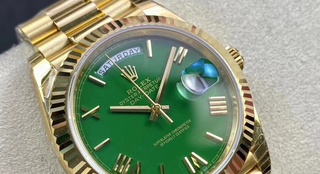 Rolex Day-Date Yellow Gold Green Dial President