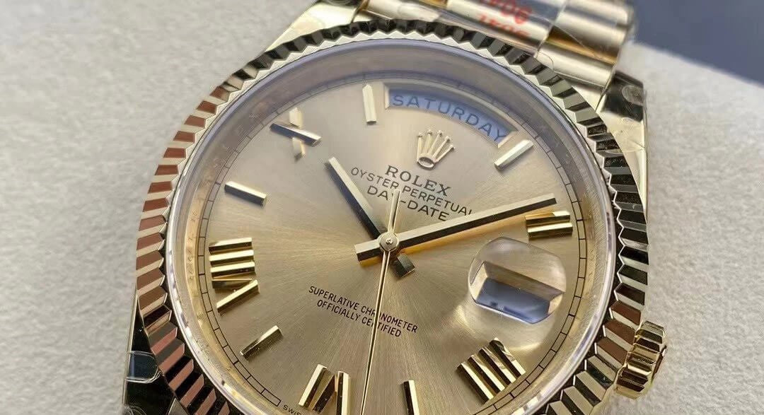 Rolex Day-Date Yellow Gold Champagne Roman Dial President