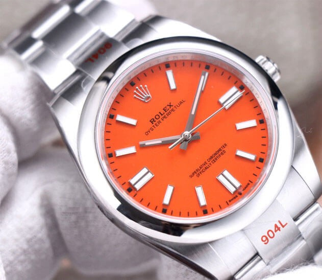 Rolex Oyster Perpetual 41mm Coral Red Dial