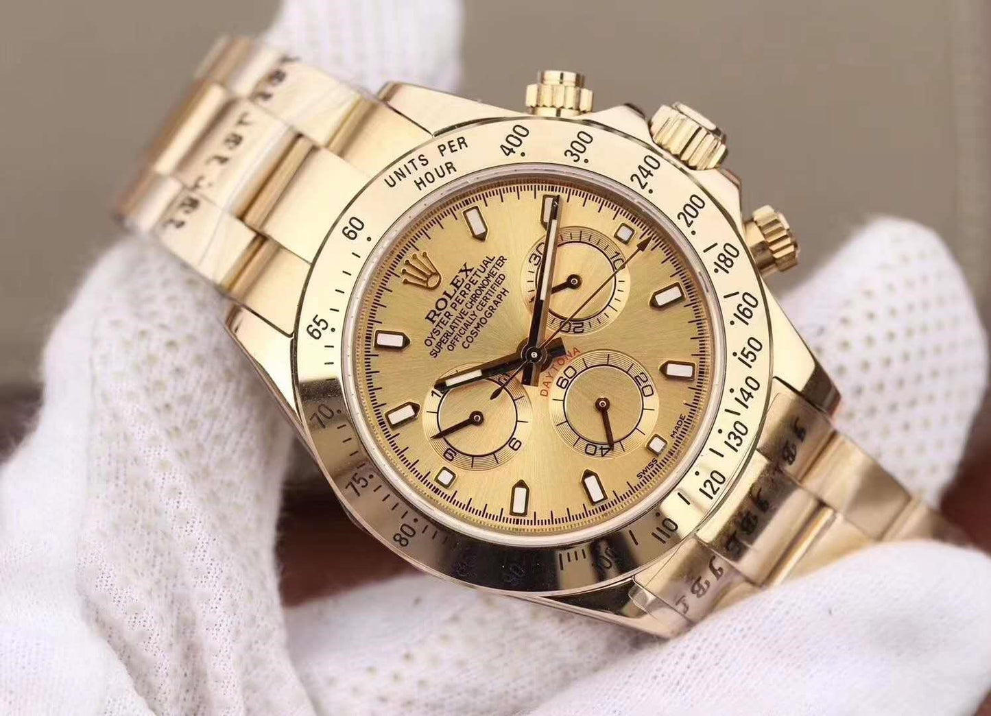 Rolex Daytona Yellow Gold Champagne Dial 40mm