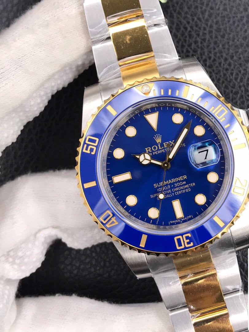 Rolex Submariner Date TwoTone Yellow Gold Blue Dial