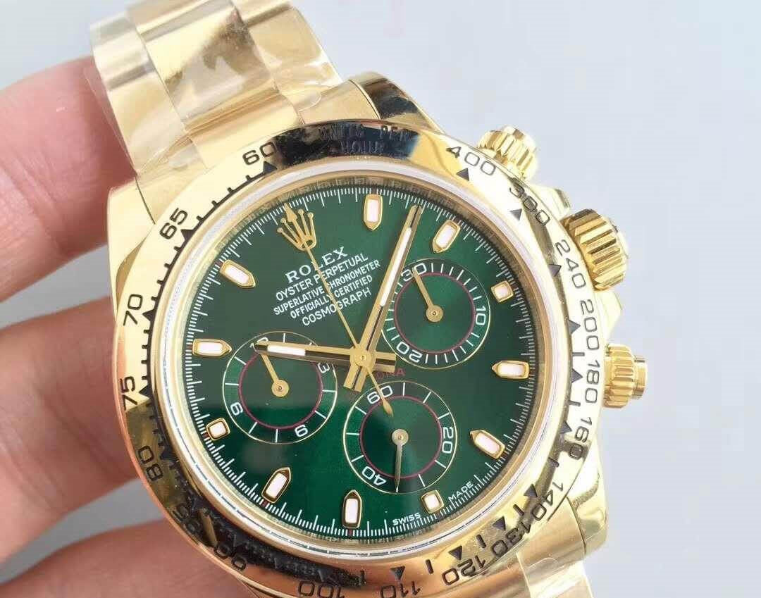 Rolex Daytona Yellow Gold Green Dial