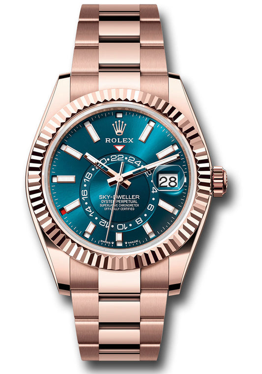 Rolex Sky-dweller Pink Gold Blue Dial