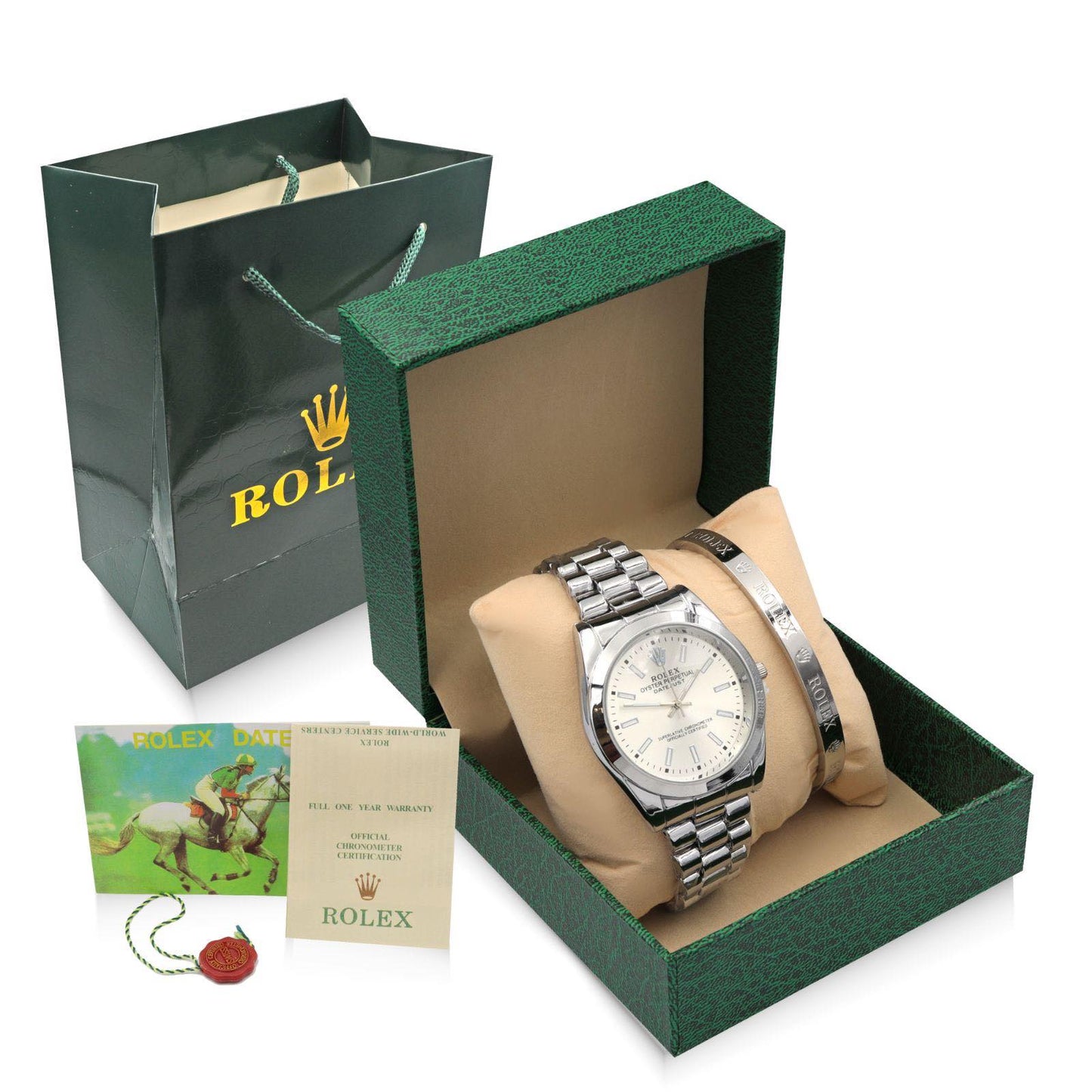 Rolex Watch Set And Bracelet Steel