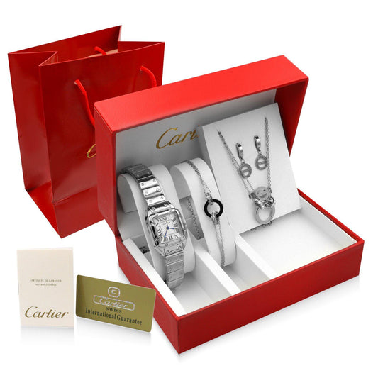 Cartier Full Set Watch/Bracelet/Ring/Earrings/Necklace