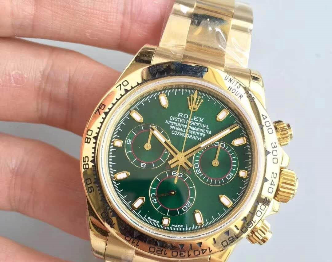 Rolex Daytona Yellow Gold Green Dial