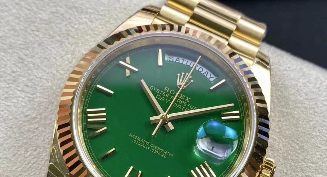 Rolex Day-Date Yellow Gold Green Dial President