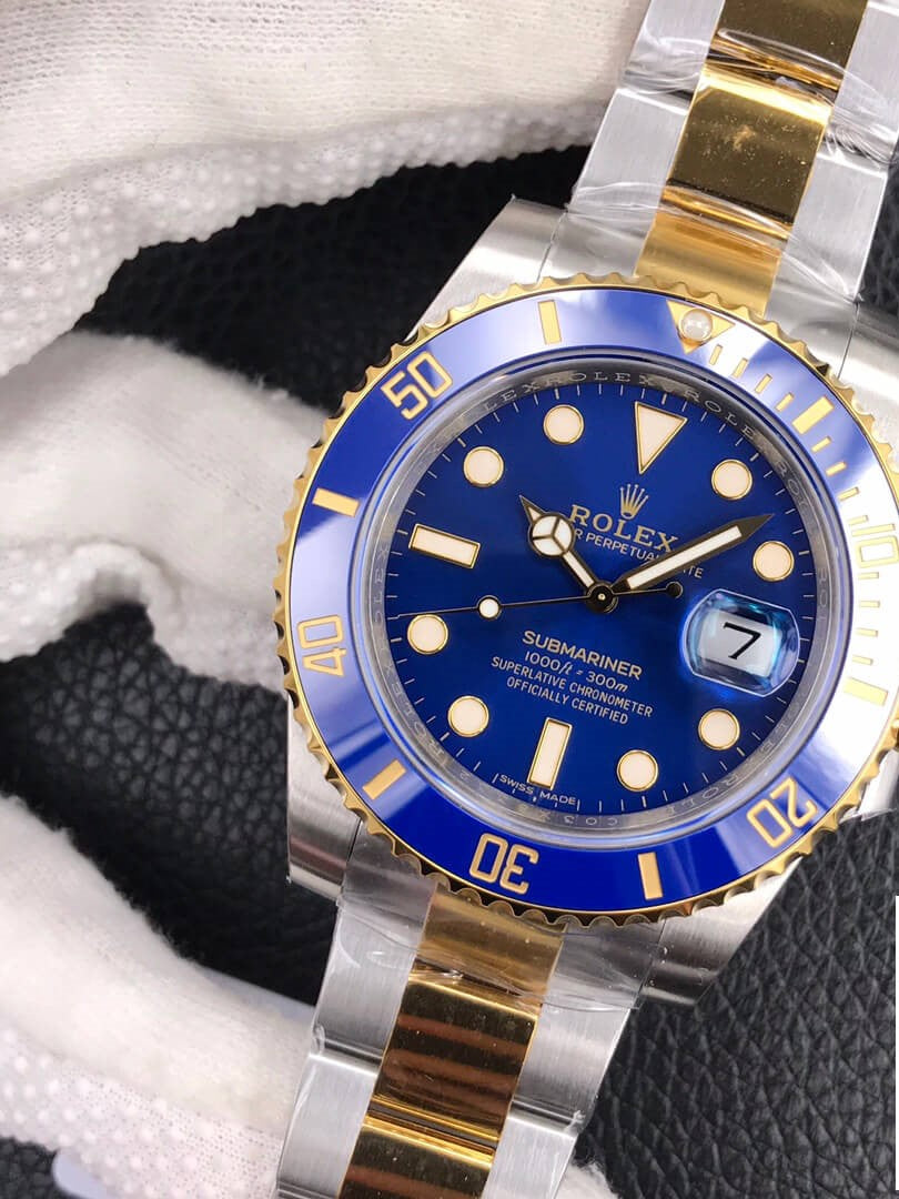 Rolex Submariner Date TwoTone Yellow Gold Blue Dial