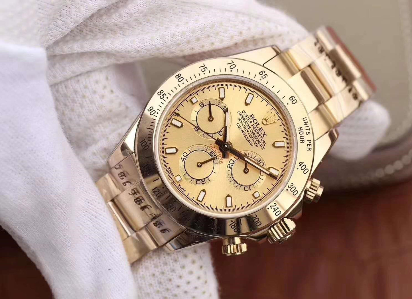 Rolex Daytona Yellow Gold Champagne Dial 40mm