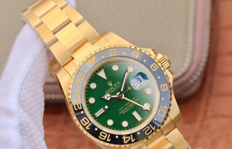 Rolex Gmt-Master II Yellow Gold Green Dial