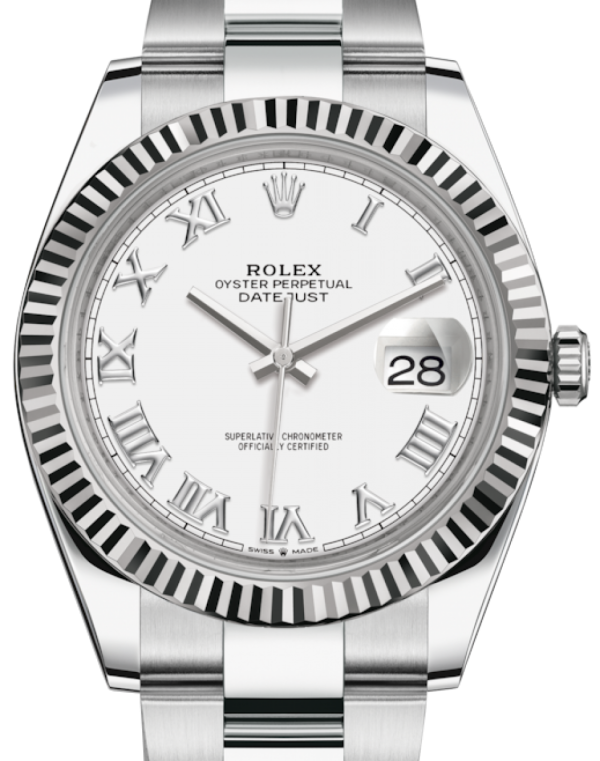 Rolex Datejust Steel White Roman Dial Oyster