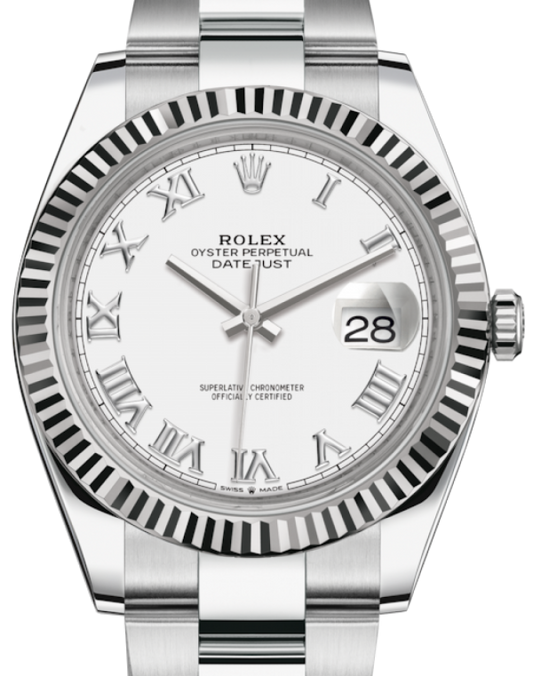 Rolex Datejust Steel White Roman Dial Oyster