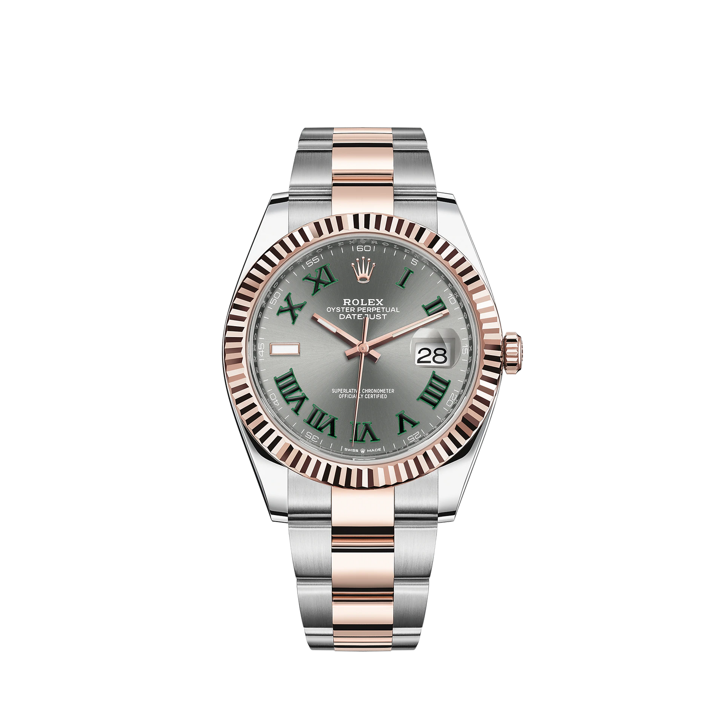 Rolex Datejust Wimbledon Two Tone Pink Gold Oyster 36MM