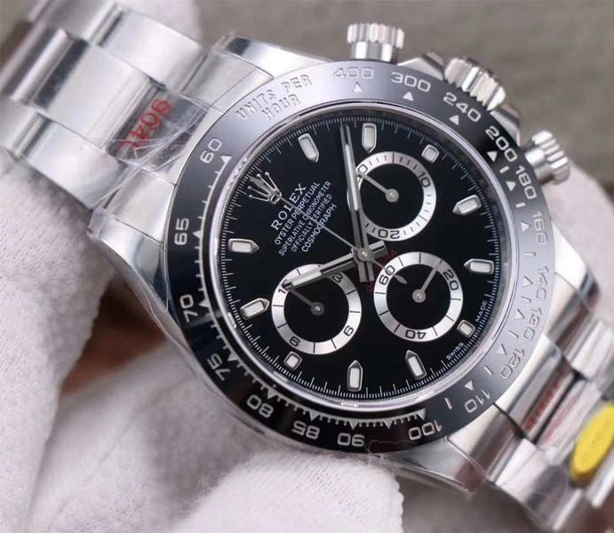 Rolex Daytona Steel Black Dial Ceramic Bezel