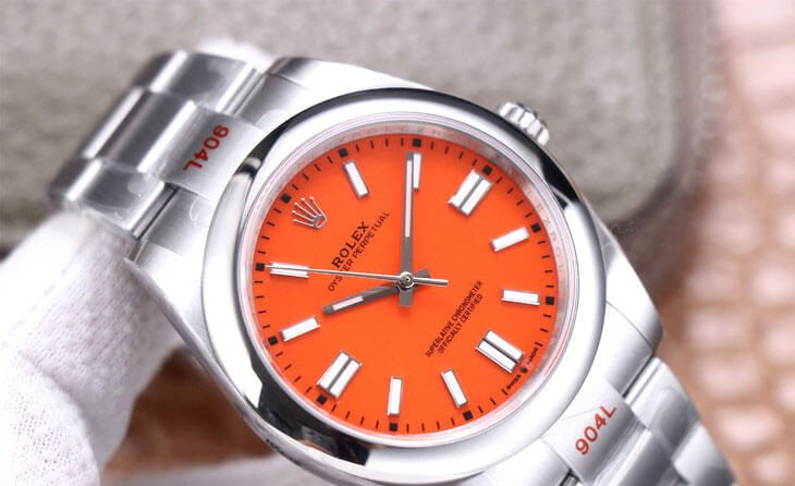 Rolex Oyster Perpetual 41mm Coral Red Dial