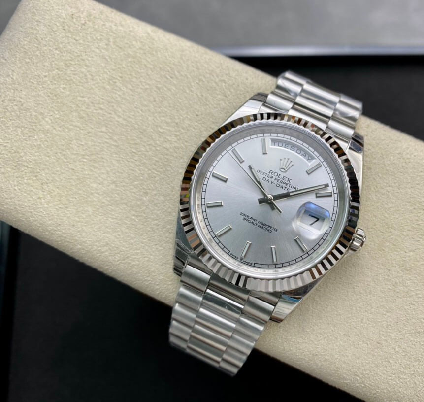 Rolex Day-Date 36mm President Silver Dial