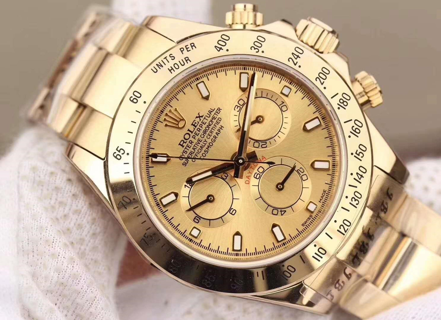 Rolex Daytona Yellow Gold Champagne Dial 40mm